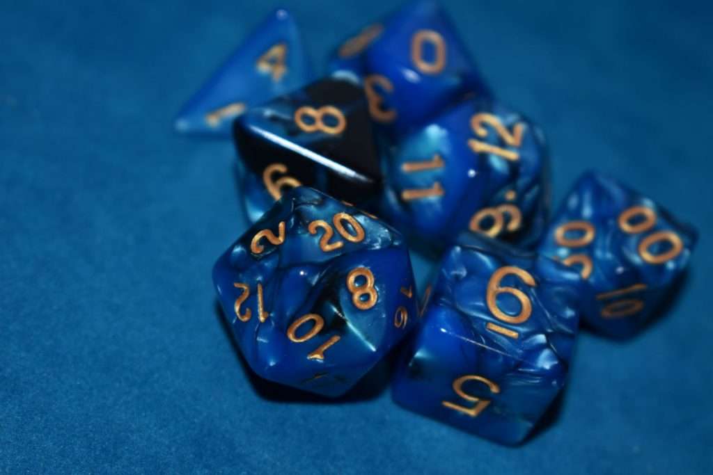 Blue Dice for DND